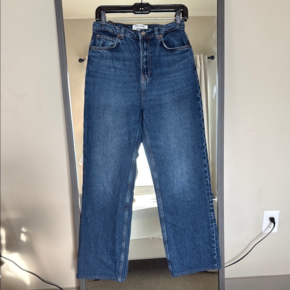 Reformation Blue Straight Leg Jeans